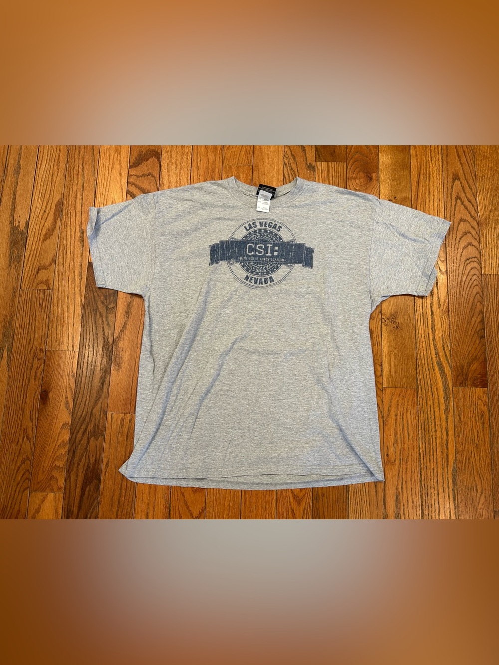 Vintage CSI Crime Scene Investigation T Shirt Mens 2XL Gray Las Vegas Nevada CBS - Picture 2 of 10